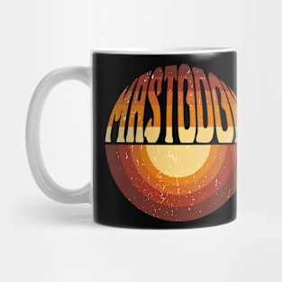 Mastodon Rainbow Graphic Proud Name Birthday 70s 80s 90s Vintage Styles Mug